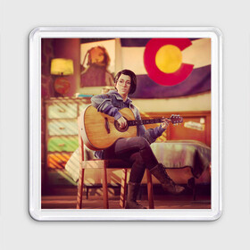 Магнит 55*55 Гитаристка: в Ухте, Пластик | Размер: 65*65 мм; Размер печати: 55*55 мм | game | life is strange:true colors | арт | графика | игры