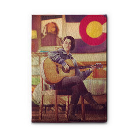 Обложка для автодокументов Гитаристка: в Ухте, натуральная кожа |  размер 19,9*13 см; внутри 4 больших “конверта” для документов и один маленький отдел — туда идеально встанут права | game | life is strange:true colors | арт | графика | игры