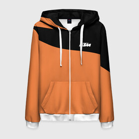 Мужская толстовка 3D на молнии с принтом KTM | КТМ (Z) в Ухте, 100% полиэстер | длина до линии бедра, манжеты и пояс оформлены мягкой тканевой резинкой, двухслойный капюшон со шнурком для регулировки, спереди молния, по бокам два кармана | enduro | ktm | moto | moto sport | motocycle | sportmotorcycle | ктм | мото | мото спорт | мотоспорт | спорт мото