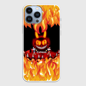 Чехол для iPhone 13 Pro Max с принтом CUPHEAD | DEVIL в Ухте,  |  | Тематика изображения на принте: all bosses | boss fights | boss rush | bosses | cuphead | cuphead игра | cuphead на русском | cuphead реакция | devil | ending | final boss | gameplay | hd | king dice | mugman | no damage | pc | playthrough | secret bosses | walkthrough | капх