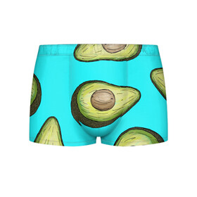 Мужские трусы 3D Авакадо: в Ухте, 50% хлопок, 50% полиэстер | классическая посадка, на поясе мягкая тканевая резинка | авакадо | косточка | популярные илюстраций | фрукт