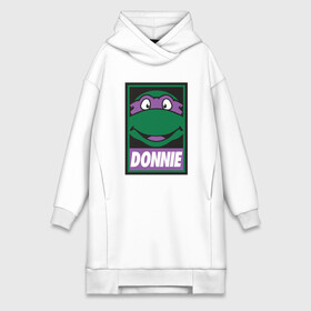 Платье-худи хлопок с принтом Donnie в Ухте,  |  | donatello | leonardo | michelangelo | ninja | pizza | raphael | turtles | донателло | животные | карате | комикс | комиксы | леонардо | микеланджело | мультфильм | мутант | мутанты | ниндзя | пицца | рафаэль | сплинтер | супергерой