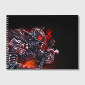 Альбом для рисования с принтом BERSERK БЕРСЕРК в Ухте, 100% бумага
 | матовая бумага, плотность 200 мг. | anime | anime berserk | berserk | knight | manga | аниме | аниме берсерк | берсерк | клеймо | манга | рыцарь | япония