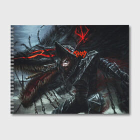 Альбом для рисования с принтом BERSERK БЕРСЕРК в Ухте, 100% бумага
 | матовая бумага, плотность 200 мг. | anime | anime berserk | berserk | knight | manga | аниме | аниме берсерк | берсерк | клеймо | манга | рыцарь | япония