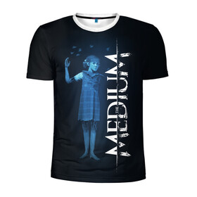Мужская футболка 3D спортивная с принтом Medium в Ухте, 100% полиэстер с улучшенными характеристиками | приталенный силуэт, круглая горловина, широкие плечи, сужается к линии бедра | horror | medium | the medium | марианна | медиум
