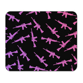 Коврик для мышки прямоугольный с принтом М4А1 в Ухте, натуральный каучук | размер 230 х 185 мм; запечатка лицевой стороны | автомат | автомат м4 | градиент | м4 | м4а1 | минимализм | оружие