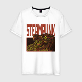 Мужская футболка хлопок с принтом Стимпанк Дино | Steampunk T-Rex (Z) в Ухте, 100% хлопок | прямой крой, круглый вырез горловины, длина до линии бедер, слегка спущенное плечо. | steam punk | steamfest | steampunk | бойлерпанк | дизельпанк | клокпанк | маннерпанк | механика | научная фантастика | паро панк | паровой панк | паропанк | стим панк | стимпанк | стимпанк стиль | стимфест
