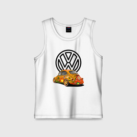 Детская майка хлопок с принтом Volkswagen  в Ухте,  |  | car | volkswagen | жук | классика | машина | скорость