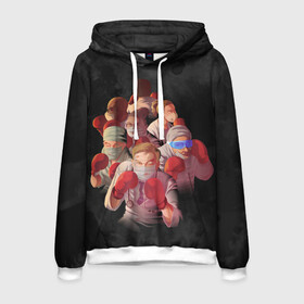 Мужская толстовка 3D с принтом Медики в Ухте, 100% полиэстер | двухслойный капюшон со шнурком для регулировки, мягкие манжеты на рукавах и по низу толстовки, спереди карман-кенгуру с мягким внутренним слоем. | art | corona | covid | covid 19 | virus | арт | вирус | графика | корона | коронавирус