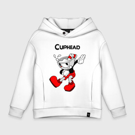 Детское худи Oversize хлопок с принтом Cuphead/Капхед в Ухте, френч-терри — 70% хлопок, 30% полиэстер. Мягкий теплый начес внутри —100% хлопок | боковые карманы, эластичные манжеты и нижняя кромка, капюшон на магнитной кнопке | cup head | cuphead | run and gun | детям | капхед | капхэд | логотипы игр | персонажи игр | чашка