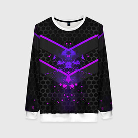 Женский свитшот 3D Ултрофиолеовый угол 3D: в Ухте, 100% полиэстер с мягким внутренним слоем | круглый вырез горловины, мягкая резинка на манжетах и поясе, свободная посадка по фигуре | абстракция | зеркало | илюстрация | неон | отражение | роршах | текстура | ультрофиолет