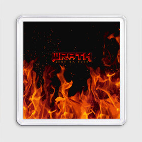 Магнит 55*55 с принтом WRATH: Aeon of Ruin FIRE в Ухте, Пластик | Размер: 65*65 мм; Размер печати: 55*55 мм | 90 е | aeon of ruin | quake | tegunvteg | wrath | wrath: aeon of ruin | игра | компьютерная игра | монстры | огонь | пламя | ретро | реьро шутер | шутер