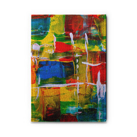 Обложка для автодокументов с принтом КРАСКИ в Ухте, натуральная кожа |  размер 19,9*13 см; внутри 4 больших “конверта” для документов и один маленький отдел — туда идеально встанут права | абстракция | краски | молодежное | неформальное | пестрое | цветное