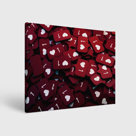 Холст прямоугольный Like 3D Лайк: в Ухте, 100% ПВХ |  | абстракция | илюстрация | лайк | минимализм | обои | отметка | текстура