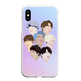 Чехол для iPhone XS Max матовый с принтом БТС Bangtan Boys BTS в Ухте, Силикон | Область печати: задняя сторона чехла, без боковых панелей | bangtan | bangtan boys | boys | bts | minimalist | бангтан | бтс | группа бтс