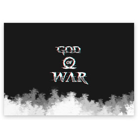 Поздравительная открытка с принтом God of War в Ухте, 100% бумага | плотность бумаги 280 г/м2, матовая, на обратной стороне линовка и место для марки
 | gad of war | game | games | god of war | god of wor | атрей | атрэй | бог войны | игра | игры | кратос