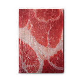 Обложка для автодокументов с принтом МЯСНИК в Ухте, натуральная кожа |  размер 19,9*13 см; внутри 4 больших “конверта” для документов и один маленький отдел — туда идеально встанут права | абстракция | жир | мясо | свинина | хайп