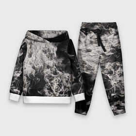 Детский костюм 3D (с толстовкой) с принтом Fire and Smoke в Ухте,  |  | fire | flame | smoke | дым | огонь