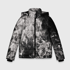 Зимняя куртка для мальчиков 3D с принтом Fire and Smoke в Ухте, ткань верха — 100% полиэстер; подклад — 100% полиэстер, утеплитель — 100% полиэстер | длина ниже бедра, удлиненная спинка, воротник стойка и отстегивающийся капюшон. Есть боковые карманы с листочкой на кнопках, утяжки по низу изделия и внутренний карман на молнии. 

Предусмотрены светоотражающий принт на спинке, радужный светоотражающий элемент на пуллере молнии и на резинке для утяжки | fire | flame | smoke | дым | огонь