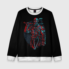 Детский свитшот 3D Brutal Kratos: в Ухте, 100% полиэстер | свободная посадка, прямой крой, мягкая тканевая резинка на рукавах и понизу свитшота | gad of war | game | games | god of war | god of wor | атрей | атрэй | бог войны | игра | игры | кратос