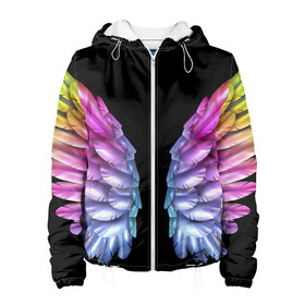 Женская куртка 3D РАЗНОЦВЕТНЫЕ ПЕРЬЯ: в Ухте, ткань верха — 100% полиэстер, подклад — флис | прямой крой, подол и капюшон оформлены резинкой с фиксаторами, два кармана без застежек по бокам, один большой потайной карман на груди. Карман на груди застегивается на липучку | взмах | крылья | перья | попугай | радуга | цвета