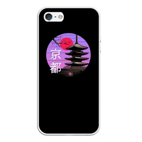 Чехол для iPhone 5/5S матовый с принтом Япония в Ухте, Силикон | Область печати: задняя сторона чехла, без боковых панелей | восток | восточное | закат | закаты | катана | катаны | мечи | самураи | самурай | япония