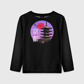 Детский лонгслив 3D с принтом Япония в Ухте, 100% полиэстер | длинные рукава, круглый вырез горловины, полуприлегающий силуэт
 | восток | восточное | закат | закаты | катана | катаны | мечи | самураи | самурай | япония