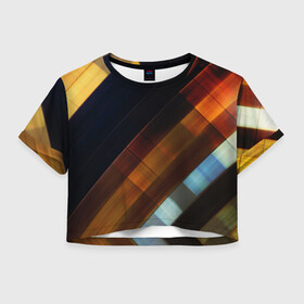 Женская футболка Crop-top 3D Суперстайл: в Ухте, 100% полиэстер | круглая горловина, длина футболки до линии талии, рукава с отворотами | 90 е | абстракция | классика | модное | стиль