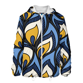 Мужская куртка 3D с принтом ПЕРЬЯ в Ухте, ткань верха — 100% полиэстер, подклад — флис | прямой крой, подол и капюшон оформлены резинкой с фиксаторами, два кармана без застежек по бокам, один большой потайной карман на груди. Карман на груди застегивается на липучку | молодежное | ништяк | пёрышки | пестрое | трендовое | хайп