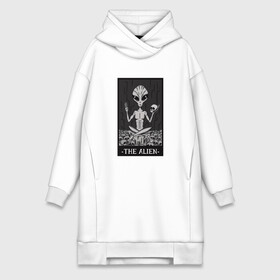 Платье-худи хлопок с принтом Пришелец Карта Таро в Ухте,  |  | alien | astronaut | card | invasion | space | spaceman | tarot | ufo | астронавт | вселенная | вторжение | гадание | захват | звезды | инопланетяне | космонавт | космос | планета | планеты | прибытие | пришелец | пришельцы