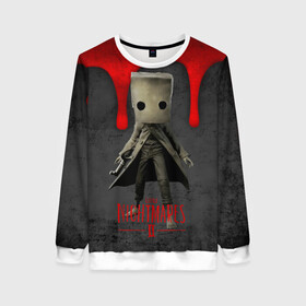 Женский свитшот 3D Little Nightmares 2 кровь: в Ухте, 100% полиэстер с мягким внутренним слоем | круглый вырез горловины, мягкая резинка на манжетах и поясе, свободная посадка по фигуре | little nightmares | страшилка | страшная игра | ужас | хоррор