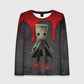 Женский лонгслив 3D Little Nightmares 2 кровь: в Ухте, 100% полиэстер | длинные рукава, круглый вырез горловины, полуприлегающий силуэт | little nightmares | страшилка | страшная игра | ужас | хоррор