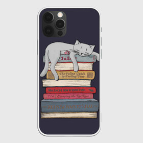 Чехол для iPhone 12 Pro Max с принтом Relax Cat в Ухте, Силикон |  | book | cat | chill | kitty | relax | sleep | книга | книги | книжный | кот | котенок | кошка | расслабление | релакс | сон | сонливость | чил