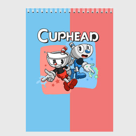 Скетчбук с принтом CAPHEAD в Ухте, 100% бумага
 | 48 листов, плотность листов — 100 г/м2, плотность картонной обложки — 250 г/м2. Листы скреплены сверху удобной пружинной спиралью | Тематика изображения на принте: caphead | cup | mugman | друг | капхейд | кружка | мугман
