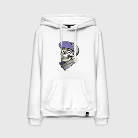 Мужская толстовка с принтом Скелет в рубашке и кепке в Ухте, френч-терри, мягкий теплый начес внутри (100% хлопок) | карман-кенгуру, эластичные манжеты и нижняя кромка, капюшон с подкладом и шнурком | bone | dead | death | hipster | horror | skelet | skeleton | skull | кости | скелет | ужасы | хипстер | хоррор | череп