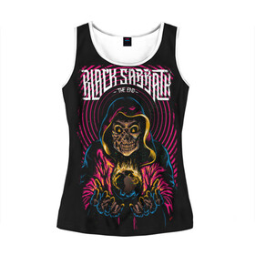 Женская майка 3D BLACK SABBATH: в Ухте, 100% полиэстер | круглая горловина, прямой силуэт, длина до линии бедра | black | grange | hardcore | metal | music | osbourne | ozzy | punk | retro | rock | sabbath | trash | метал | музыка | озборн | оззи | ретро | рок.блэк | сэббэт