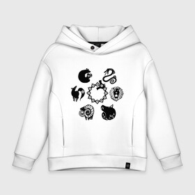 Детское худи Oversize хлопок с принтом 7 СМЕРТНЫХ ГРЕХОВ SEVEN DEADLY SINS (Z) в Ухте, френч-терри — 70% хлопок, 30% полиэстер. Мягкий теплый начес внутри —100% хлопок | боковые карманы, эластичные манжеты и нижняя кромка, капюшон на магнитной кнопке | anime | meliodas | nanatsu no taizai | seven deadly sins | аниме | бан | гаутер | гила | гилсандер | гриамор | диана | дрейфус | заратрас | кинг | манга | мелиодас | мерлин | хаузер | хельбрам | хендри