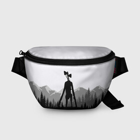 Поясная сумка 3D с принтом SIREN HEAD | DARK FOREST в Ухте, 100% полиэстер | плотная ткань, ремень с регулируемой длиной, внутри несколько карманов для мелочей, основное отделение и карман с обратной стороны сумки застегиваются на молнию | 6789 | cartoon | cat | dark | forest | foundation | head | monster | mountains | scp | siren | sirenhead | голова | горы | кот | лес | монстр | объект | объекты | сирена | сиреноголовый | фонд | чудище | чудовище