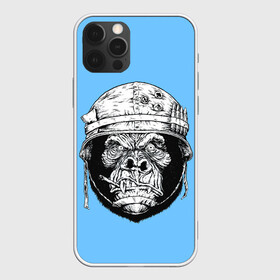 Чехол для iPhone 12 Pro с принтом Обезьяна  в Ухте, силикон | область печати: задняя сторона чехла, без боковых панелей | обезьяны monkey животные юмор прикол красноухаячерепаха обезьяна