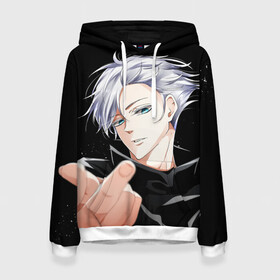 Женская толстовка 3D с принтом Магическая битва в Ухте, 100% полиэстер  | двухслойный капюшон со шнурком для регулировки, мягкие манжеты на рукавах и по низу толстовки, спереди карман-кенгуру с мягким внутренним слоем. | anime | jujutsu kaisen | manga | sorcery fight | аниме | годжо сатору | итадори юдзи | магическая битва | манга