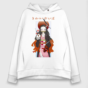 Женское худи Oversize хлопок с принтом Незуко Камадо Kimetsu no Yaiba в Ухте, френч-терри — 70% хлопок, 30% полиэстер. Мягкий теплый начес внутри —100% хлопок | боковые карманы, эластичные манжеты и нижняя кромка, капюшон на магнитной кнопке | demon slayer | kamado | kimetsu no yaiba | nezuko | tanjiro | аниме | гию томиока | зеницу агацума | иноске хашибира | камадо | клинок | корзинная девочка | манга | музан кибуцуджи | незуко | рассекающий демонов | танджиро