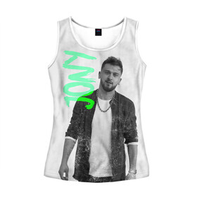 Женская майка 3D с принтом Jony music в Ухте, 100% полиэстер | круглая горловина, прямой силуэт, длина до линии бедра | jony | jony комета | джони | джони комета | жони | комета | френдзона