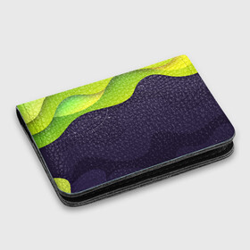 Картхолдер с принтом с принтом Спорт волна в Ухте, натуральная матовая кожа | размер 7,3 х 10 см; кардхолдер имеет 4 кармана для карт; | 3d | волна | геометрия | градиент | спорт