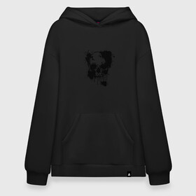Худи SuperOversize хлопок с принтом Skull  в Ухте, 70% хлопок, 30% полиэстер, мягкий начес внутри | карман-кенгуру, эластичная резинка на манжетах и по нижней кромке, двухслойный капюшон
 | bone | bones | creepy | dead | death | halloween | horror | scary | skull | skulls | splash | the curse | голова | кости | ужасы | хоррор | череп