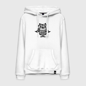 Мужская толстовка хлопок с принтом Сова в очках в Ухте, френч-терри, мягкий теплый начес внутри (100% хлопок) | карман-кенгуру, эластичные манжеты и нижняя кромка, капюшон с подкладом и шнурком | Тематика изображения на принте: owl | owls | сова | совушка | совы | филин | фраза | юмор