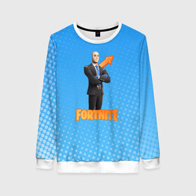 Женский свитшот 3D с принтом Fortnite - Stonks в Ухте, 100% полиэстер с мягким внутренним слоем | круглый вырез горловины, мягкая резинка на манжетах и поясе, свободная посадка по фигуре | fortnite | fortnite stonks | fortnite стонкс | stonk | stonks | stonks meme | новый скин | скин stonks | скин стонкс | стонкс | стонкс мем | фортнайт | фортнайт скин | фортнайт стонкс