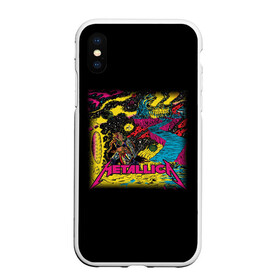 Чехол для iPhone XS Max матовый с принтом Metallica | Металика в Ухте, Силикон | Область печати: задняя сторона чехла, без боковых панелей | american | metal band | metallica | music | mystic | rock | американская | металлика | музыка | рок