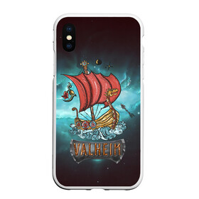 Чехол для iPhone XS Max матовый с принтом Valheim Корабль в Ухте, Силикон | Область печати: задняя сторона чехла, без боковых панелей | Тематика изображения на принте: fantasy | mmo | valheim | valve | валхейм | вальхейм | викинги | выживалка | игра | королевская битва | ммо | ролевая игра | фэнтази