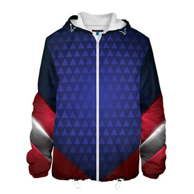 Мужская куртка 3D с принтом Blue abstract в Ухте, ткань верха — 100% полиэстер, подклад — флис | прямой крой, подол и капюшон оформлены резинкой с фиксаторами, два кармана без застежек по бокам, один большой потайной карман на груди. Карман на груди застегивается на липучку | luxury | versace | vip | абстракция | версаче | вип | паттерн | роскошь | текстуры