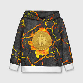 Детская толстовка 3D Вулканический Биткоин: в Ухте, 100% полиэстер | двухслойный капюшон со шнурком для регулировки, мягкие манжеты на рукавах и по низу толстовки, спереди карман-кенгуру с мягким внутренним слоем | bitcoin | биткоины | вулкан | крипта | криптовалюта | лава | огонь